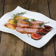 Acacia Honey Caramelized Duck Breast with roasted Mission Figs