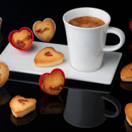 Heart Shaped Madeleines with Jam